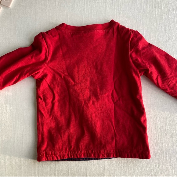 Janie And Jack Reversible Long Sleeve Reindeer And Striped Shirt 12/18M - Picture 6 of 8